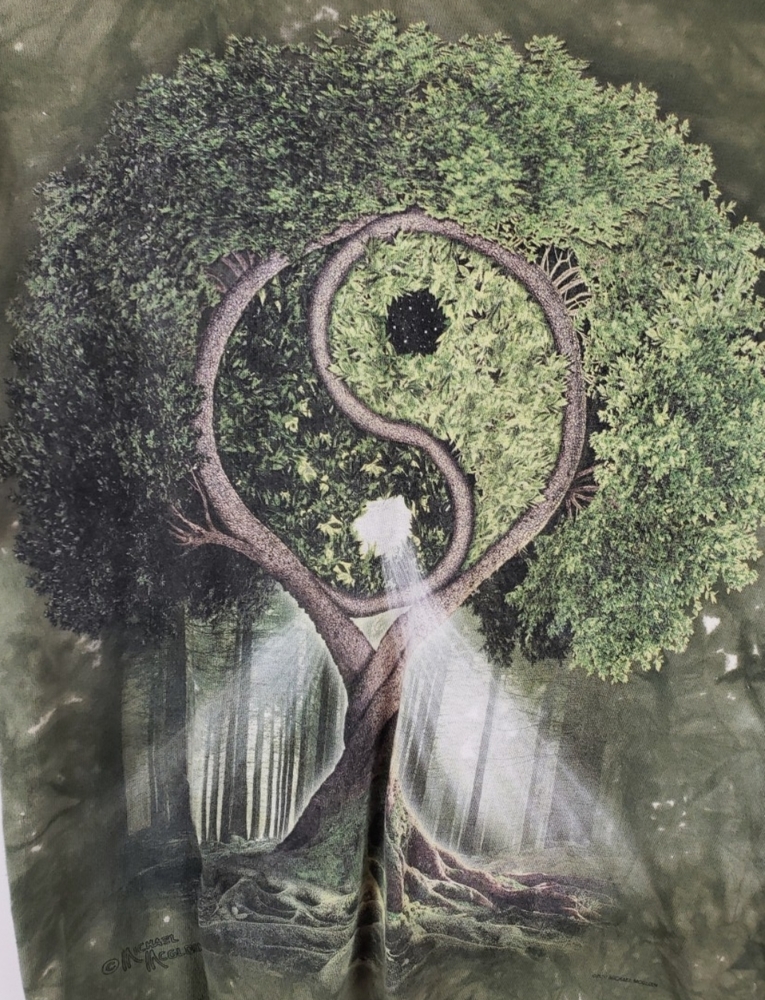 The Mountain Tie Dye Yin Yang Tree Tee - Picture 2 of 4